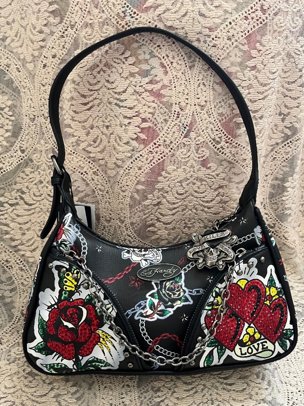 NWT Ed Hardy hobo shoulder bag